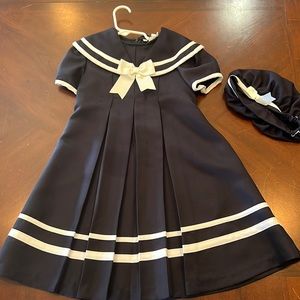 Sailor dress with matching beret